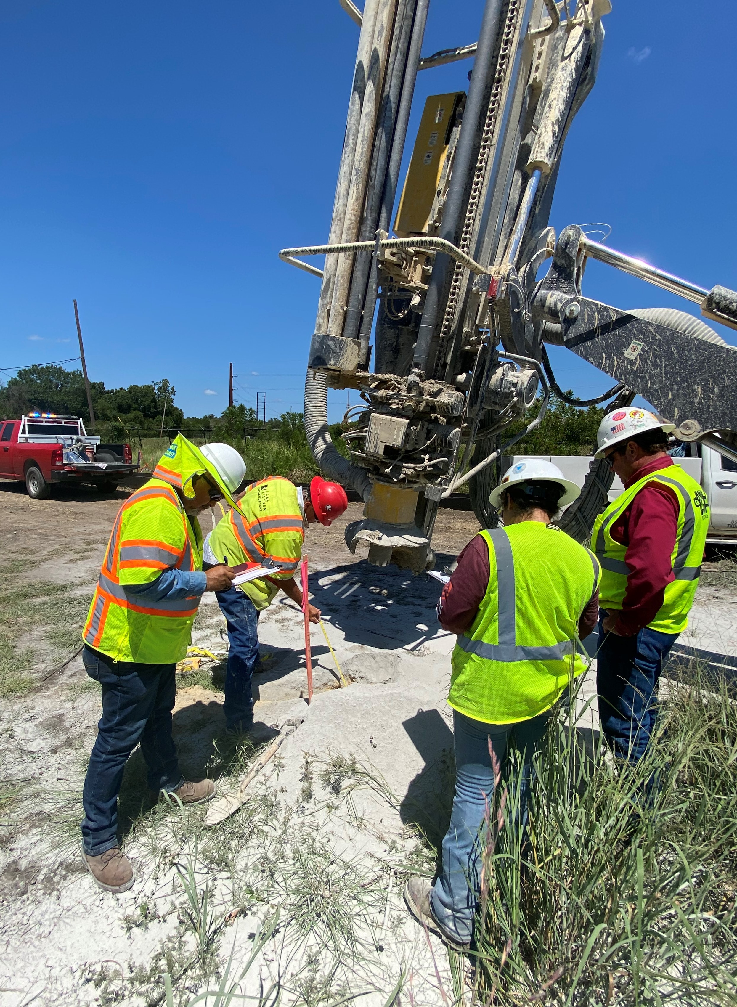 Our quality control teams measure each boring location to ensure drillers reached the proper depth, August 2021