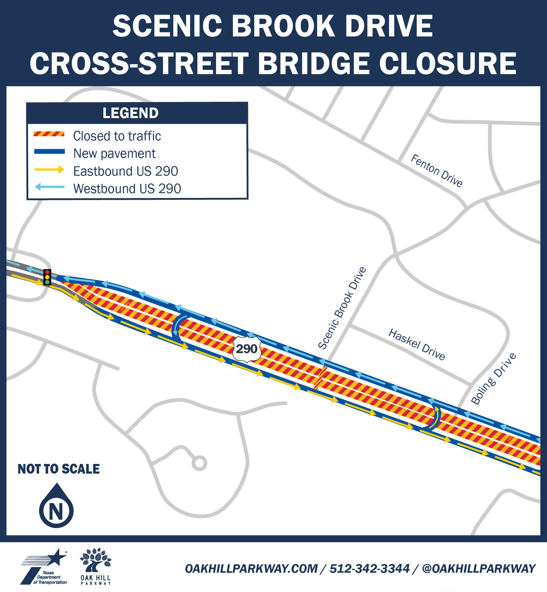 Scenic Brook cross-street closure